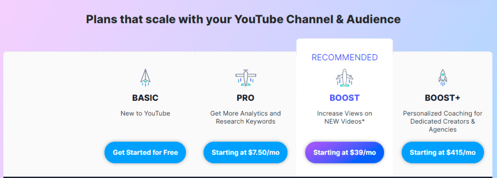 VidIQ -Plans and Pricings