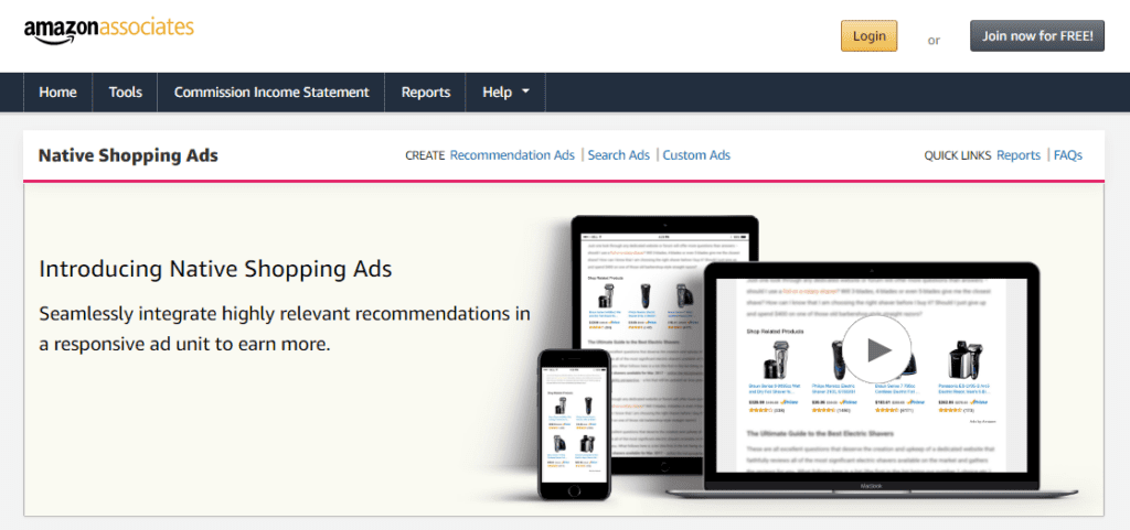 Google AdSense Alternatives - Amazon Native Shopping Ads