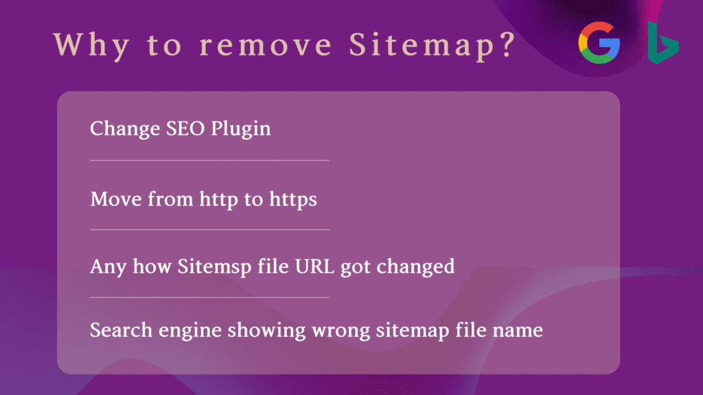 Why remove a sitemap from google search console 