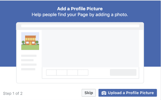 Upload profile picture on Facebook Fan Page.
