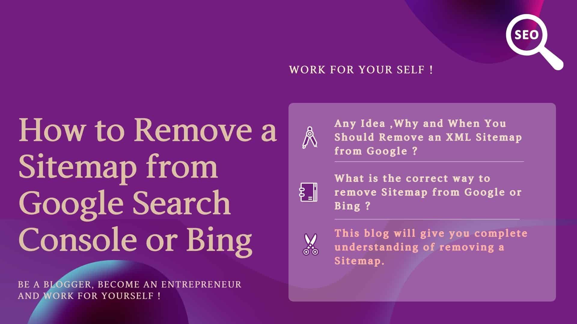 remove sitemap from google search console or bing