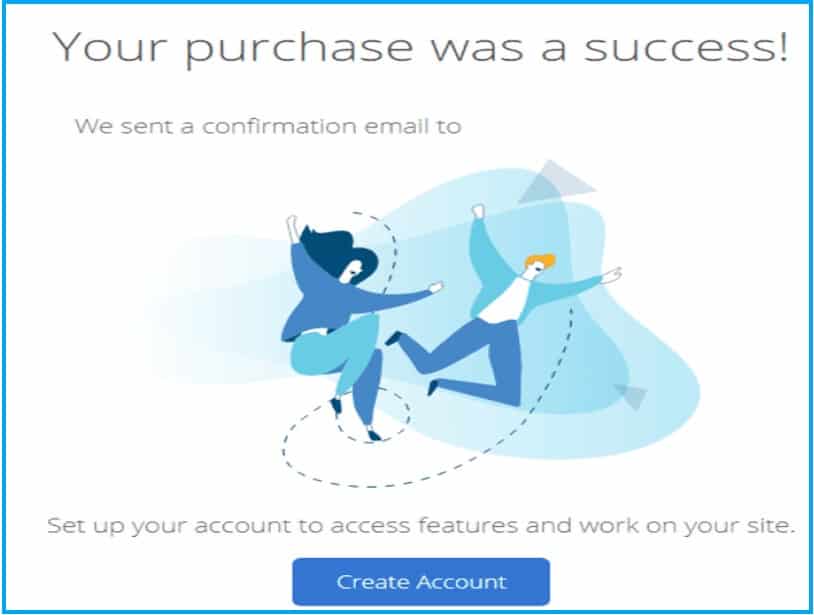 Bluehost purchase success