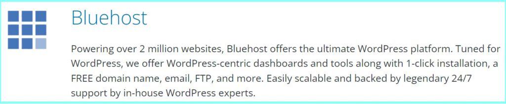 Bluehost and WordPress