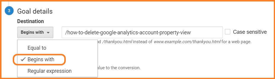 Google-Analytic-Destination-Goal-Begins with-mssaro