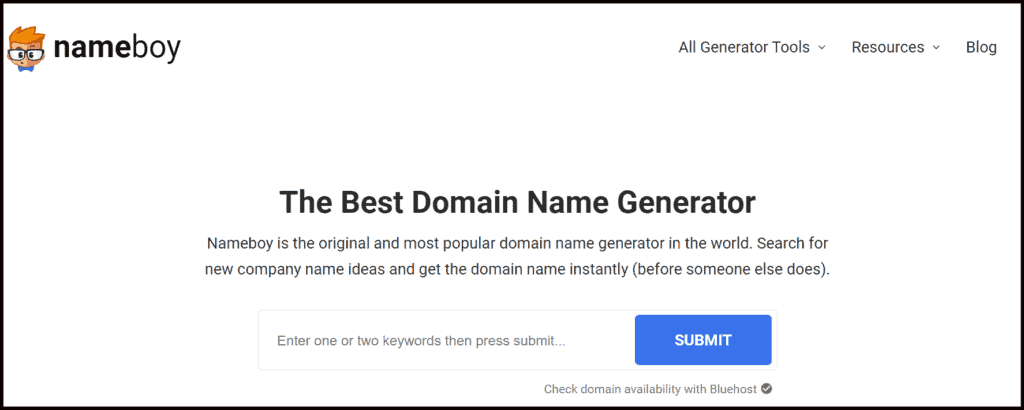 domain name generator- nameboy
