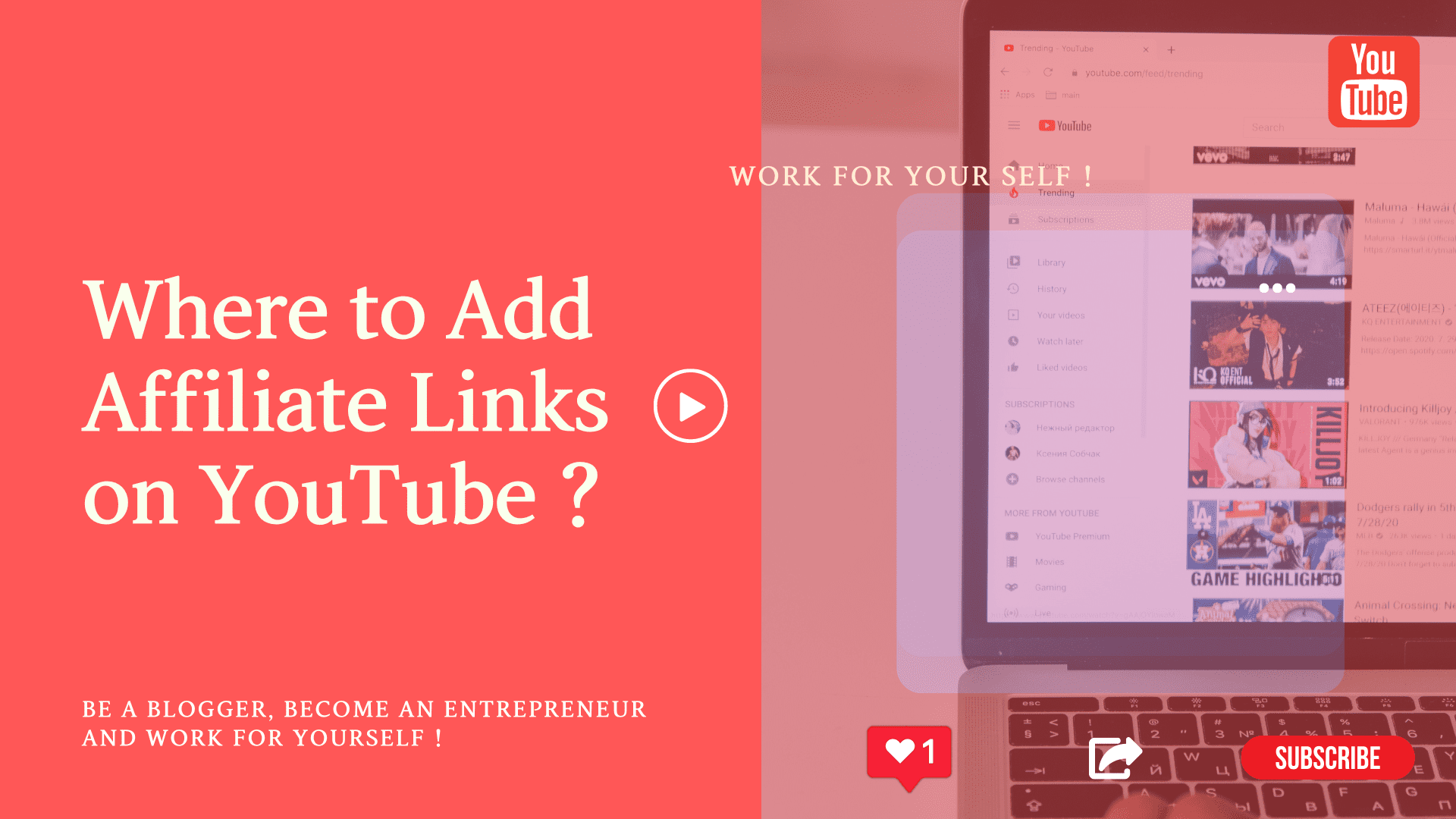 Where to Add Affiliate Links on YouTube -mssaro