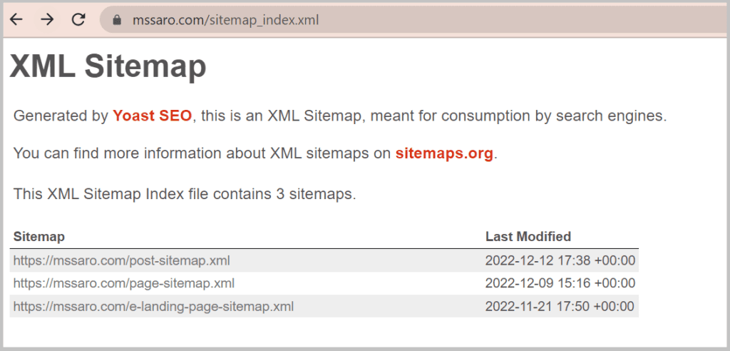 mssaro-xml-sitemap-index