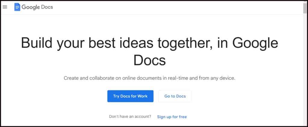 Google docs- Best Free Online Proofreading Tools to Write Flawless Content