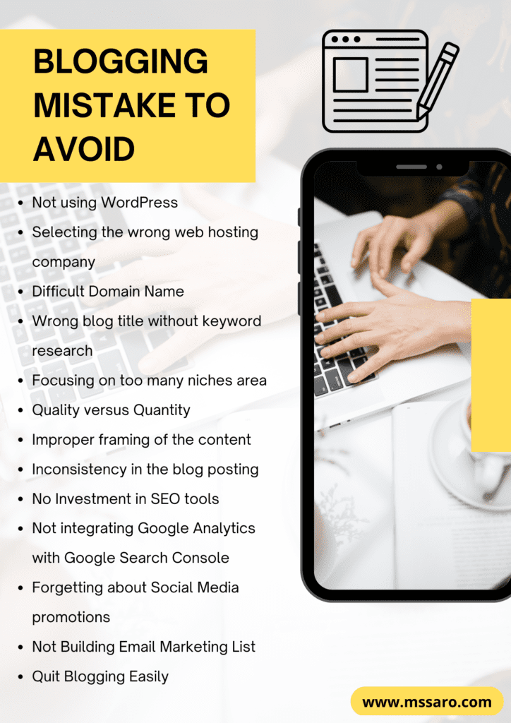 Infographic of 25 Blogging Mistakes to Avoid and Rectify in 2023 (Must Check Guide)