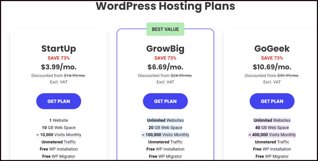 SiteGround Pricing