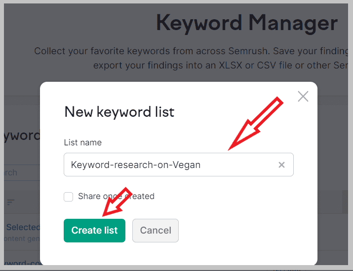 Create -Semrush-Keyword-Manager