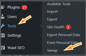 WP Sweep- Tools 