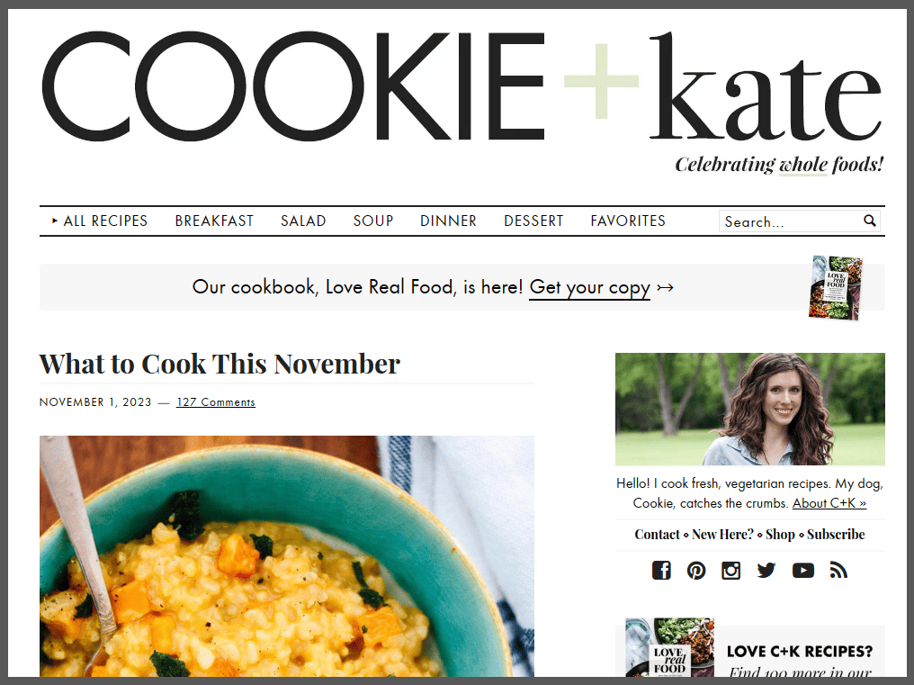 COOKIE + KATE- FOOD BLOG
MOST POPULAR TYPE OF BLOG
