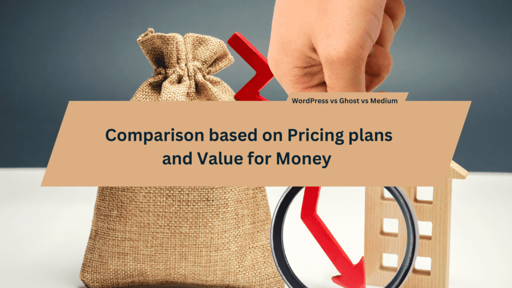 Comparison based on Pricing Plans and Value for Money- WordPress vs Ghost Vs Medium.