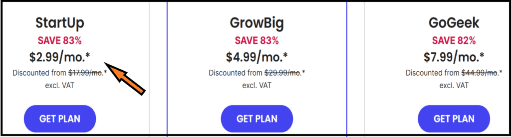 SiteGround Pricing